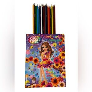 Lisa Frank giant coloring & activity book with 17 Crayola colored pencils